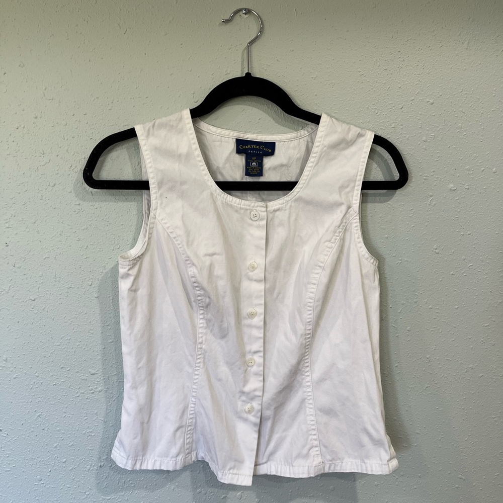 Charter Club Button up Vest
